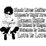 Black Lives Matter Humanity Social Protest Justice Racism Movement SVG PNG JPG Vector Cutting Files