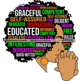 Afro Succesful Woman Hair Quotes Black Lives Matter Proud Roots Nubian Melanin SVG Cut Files