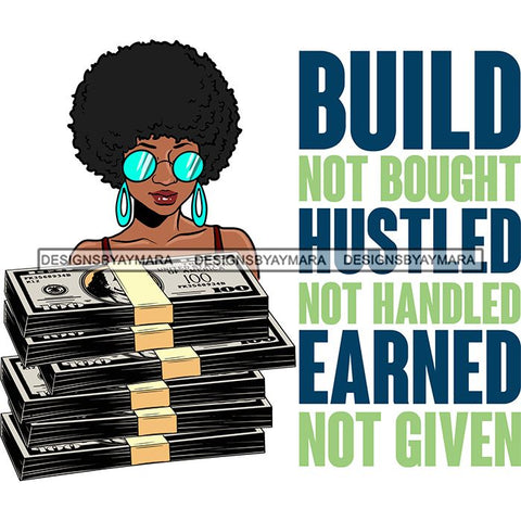 Afro Badass Goddess Hustle Woman Money Maker .SVG Cutting Files For Silhouette and Cricut and More!