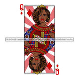 Afro Queen Lola Ace Casino Design Blackjack Poker Gambling Crown Royal SVG Cutting Files For Silhouette Cricut and More!