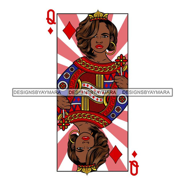 Afro Queen Lola Ace Casino Design Blackjack Poker Gambling Crown Royal SVG Cutting Files For Silhouette Cricut and More!
