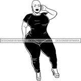 Melanin Bald Short Hairstyle Queen Goddess Nubian .SVG Cut Files For Silhouette and Cricut and Much More