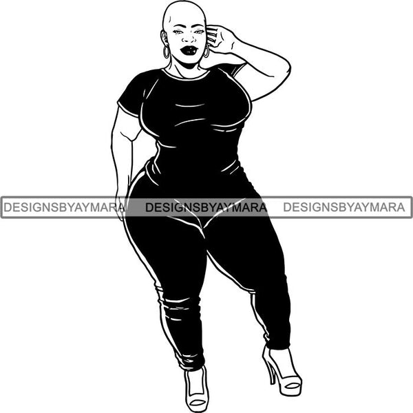 Melanin Bald Short Hairstyle Queen Goddess Nubian .SVG Cut Files For Silhouette and Cricut and Much More