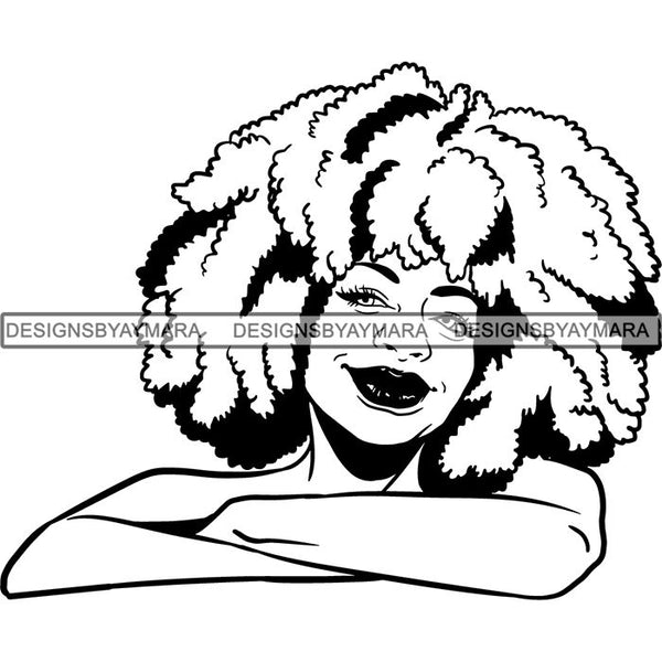 Afro Woman Nubian Melanin Popping Unique Design SVG Cutting Files For Silhouette Cricut and More