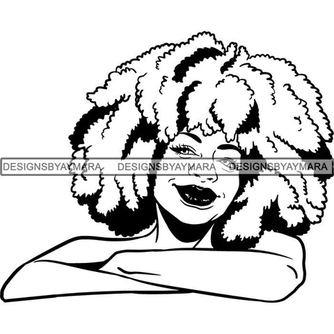 Afro Woman Nubian Melanin Popping Unique Design SVG Cutting Files For Silhouette Cricut and More