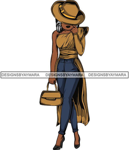 Afro Lola Flow Too Strong Elegance Elegant Woman Glamour Sexy Confident Lady .SVG Clipart Vector Cutting Files