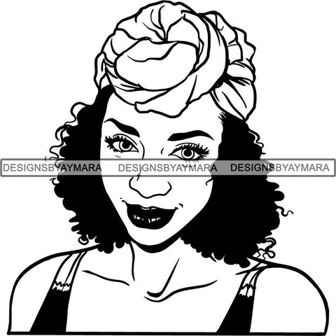 Afro Independent Successful Woman SVG Cutting Files For Silhouette Cricut and More