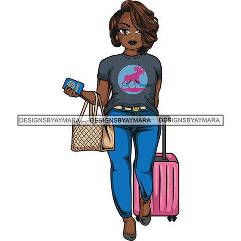 Lola Travel Vacation Getaway Black Proud Woman Traveling .SVG Cutting Files For Silhouette and Cricut and More!