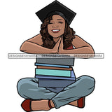 Graduation Achievement Hard Work Diploma Success Robe Cap Certificate College SVG Cutting Files
