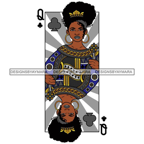 Afro Queen Lola Ace Casino Design Blackjack Poker Gambling Crown Royal SVG Cutting Files For Silhouette Cricut and More!