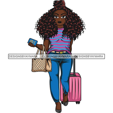 Lola Travel Vacation Getaway Black Proud Woman Traveling .SVG Cutting Files For Silhouette and Cricut and More!