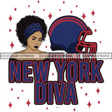 New York Diva Football Team SVG Cutting Files For Silhouette Cricut and More