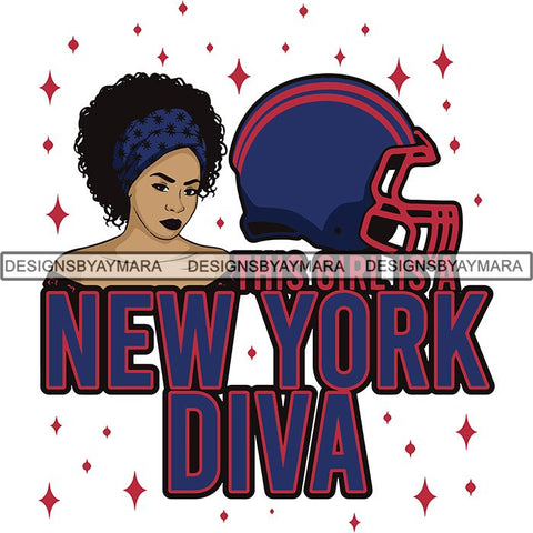 New York Diva Football Team SVG Cutting Files For Silhouette Cricut and More