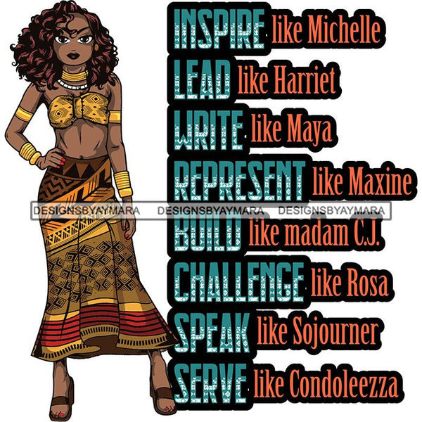 Afro Lola Black History Month Quotes .SVG Clipart Vector Cutting Files For Circuit Silhouette Cricut and More!