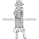 Afro Classy Lola Church Lady Glamour .SVG Clipart Vector Cutting Files For Circuit Silhouette Cricut and More!