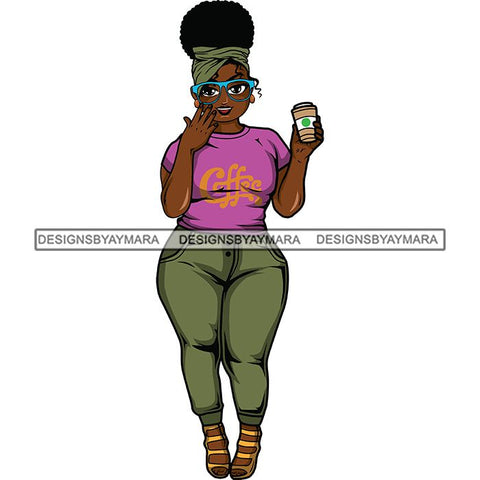 Lola Afro Beautiful Black Proud Woman Like Coffee .SVG Cutting Files For Silhouette and Cricut and More!