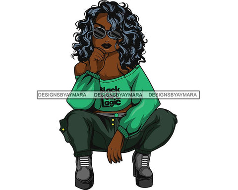 Afro Lola Boss Lady Diva Style .SVG Cutting Files For Silhouette and Cricut and More!