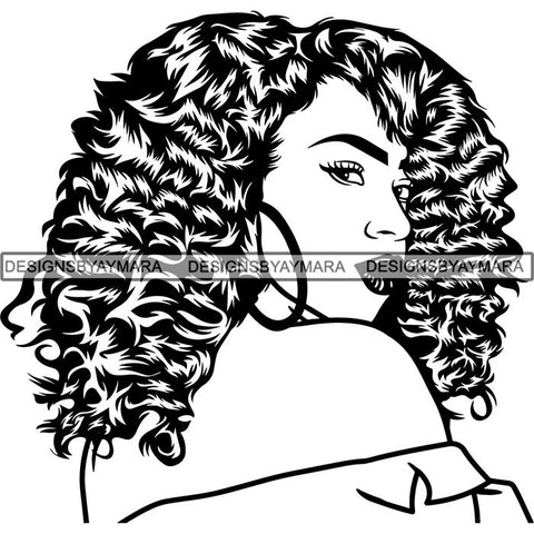 Afro Lady Black Goddess Melanin Dark Latina Morena SVG Files For Cutting and More!