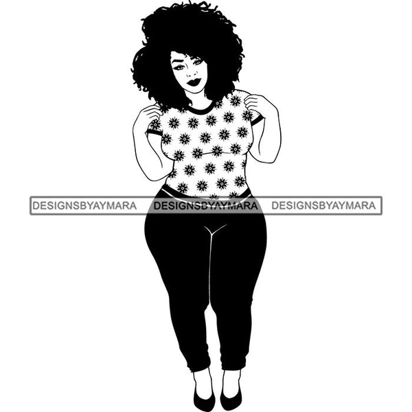 Afro Nubian Melanin Popping Kinky Hair Beautiful African American Woman SVG Cutting Files