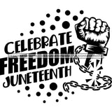 June 19 Juneteenth Emancipation Freedom Holiday African American History  SVG PNG JPG Vector Cutting Files