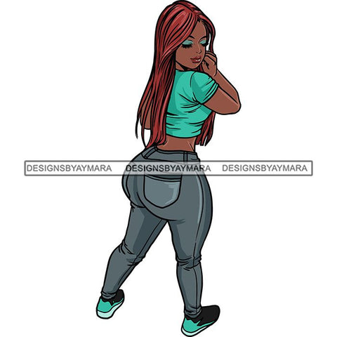 Afro Thick Thigh Big Eyes Woman Sassy Exotic Curvy Goddess .SVG Cutting Files For Silhouette and Cricut and More!