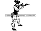 Military Woman USA Proud Melanin SVG Cut Files