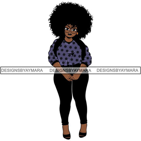 Afro Lola Boss Lady Quotes SVG Cutting Files For Silhouette Cricut and More