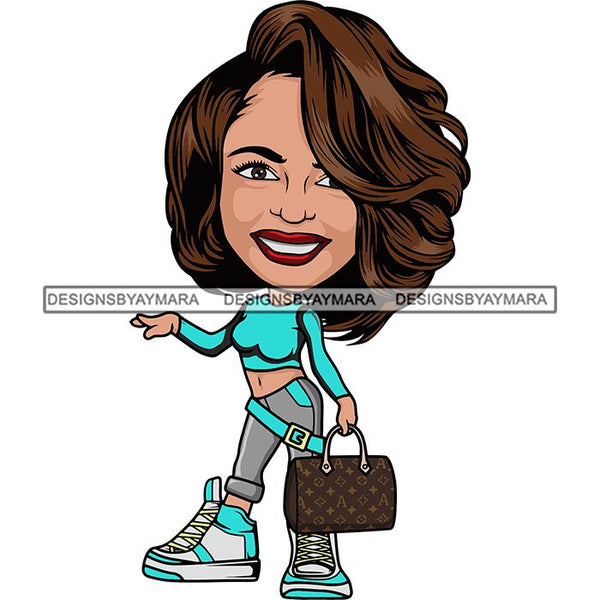 Cute Afro Lola Boss Lady Summer Fashion Dope Diva Glamour .SVG Cutting