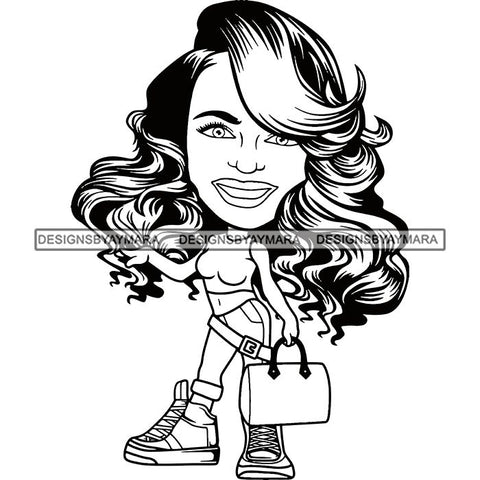 Cute Afro Lola Boss Lady Summer Fashion Dope Diva Glamour .SVG Cutting