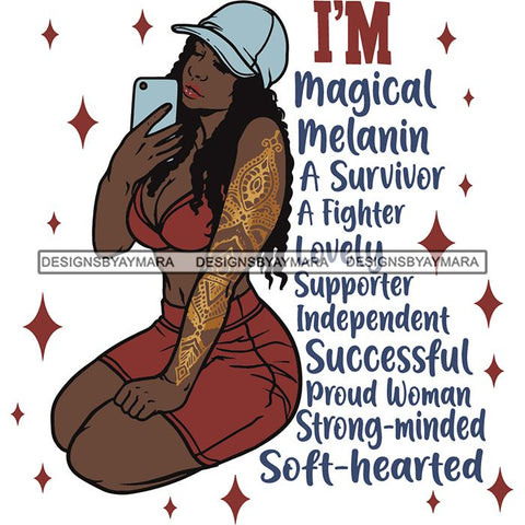 Afro Woman I'm Successful Quotes SVG Files For Cutting and More!