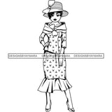 Afro Classy Lola Church Lady Glamour .SVG Clipart Vector Cutting Files For Circuit Silhouette Cricut and More!