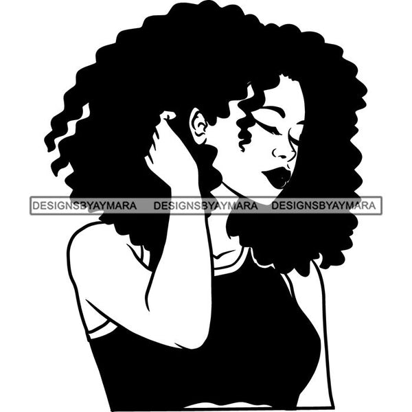 Afro African American Lady Woman Classy Nubian SVG Cutting Files