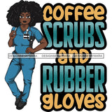 Afro Lola Nurse Medical Occupation SVG Cutting Files For Cricut Silhouette and More