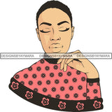 Afro Latin Woman SVG Curly Hairstyle Cutting Files For Silhouette Cricut and More