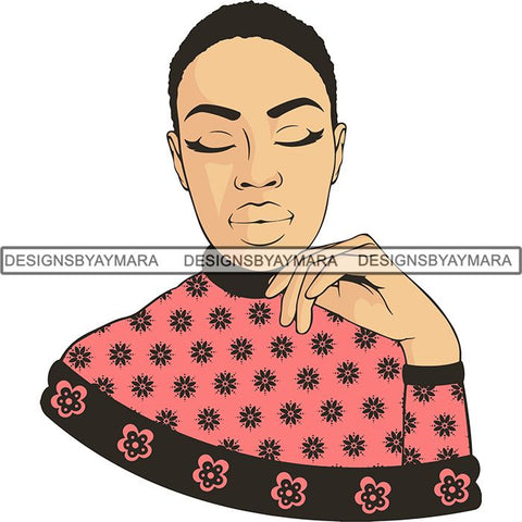 Afro Latin Woman SVG Curly Hairstyle Cutting Files For Silhouette Cricut and More