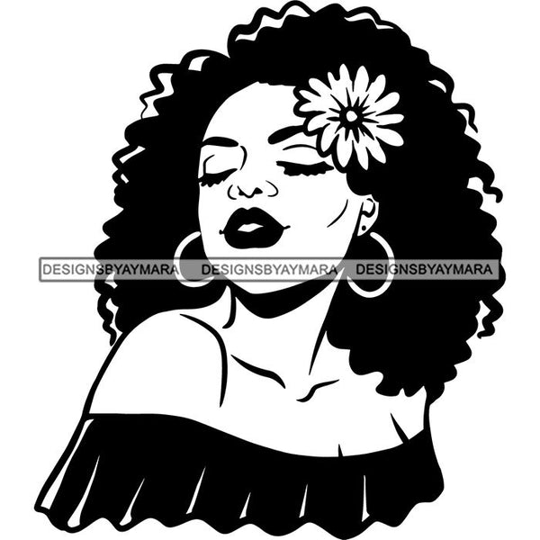 Afro African American Lady Woman Classy Nubian SVG Cutting Files