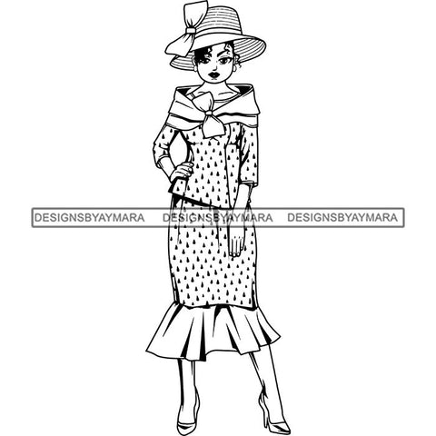 Afro Classy Lola Church Lady Glamour .SVG Clipart Vector Cutting Files For Circuit Silhouette Cricut and More!
