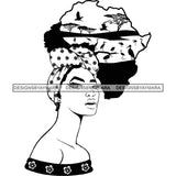 African American Woman Goddess Safari Savanna Africa Continent SVG Files For Cutting and More!