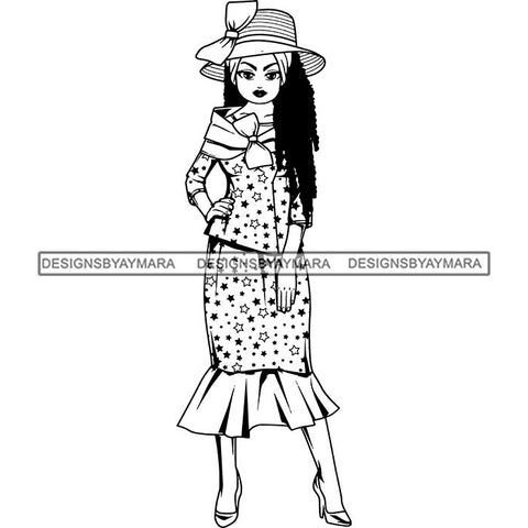 Afro Classy Lola Church Lady Glamour .SVG Clipart Vector Cutting Files For Circuit Silhouette Cricut and More!