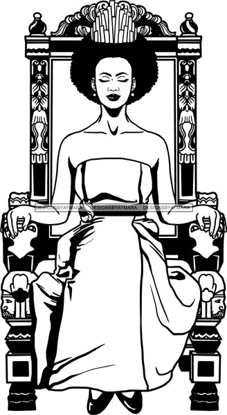 Afro Queen Goddess Melanin Nubian Glamour .SVG Cutting Files For Silhouette and Cricut
