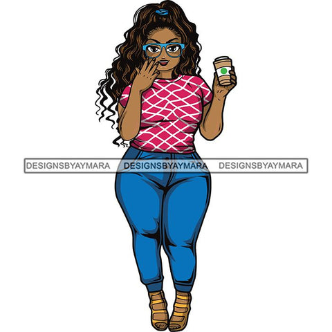 Lola Afro Beautiful Black Proud Woman Like Coffee .SVG Cutting Files For Silhouette and Cricut and More!