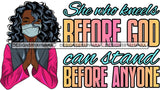 Afro Lola Praying God For Strength Protection Quotes Sad Crying Pain Face Mask Begging Prayers Virus SVG Vector Clipart Cutting Files
