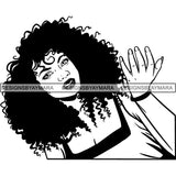 Afro Independent Successful Woman SVG Cutting Files For Silhouette Cricut and More