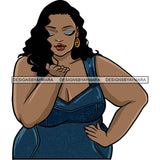 Attractive BBW Nubian Melanin Popping Beautiful African American Big Woman SVG Cutting Files