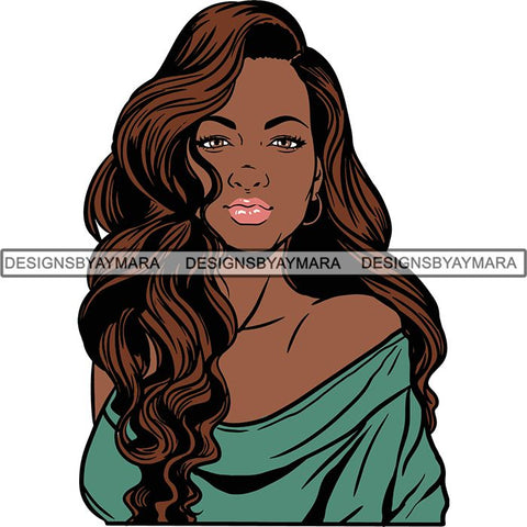 Afro Woman Nubian Melanin Popping Unique Design SVG Cutting Files For Silhouette Cricut and More