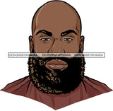 Attractive Black Man Bearded Hipster Model Fashion Male Guy Hombre Masculino Guapo Stylish Close-up Sexy Macho Manly SVG Files For Cutting
