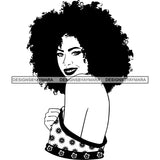 Afro Nubian Melanin Popping Kinky Hair Beautiful African American Woman SVG Cutting Files