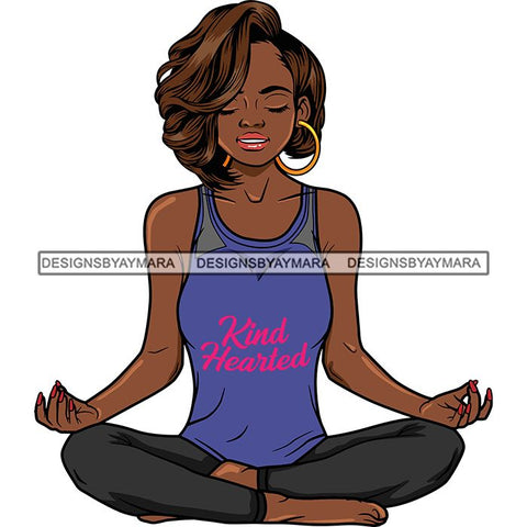 Afro Lola Meditation Meditate Yoga Relax Inhale Exhale Stress Free .SVG Cutting Files For Silhouette and Cricut and More!