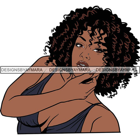 Afro Woman Nubian Melanin Popping Unique Design SVG Cutting Files For Silhouette Cricut and More