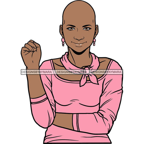 Strong Afro Woman SVG Cancer Survivor Cutting Files For Silhouette Cricut and More